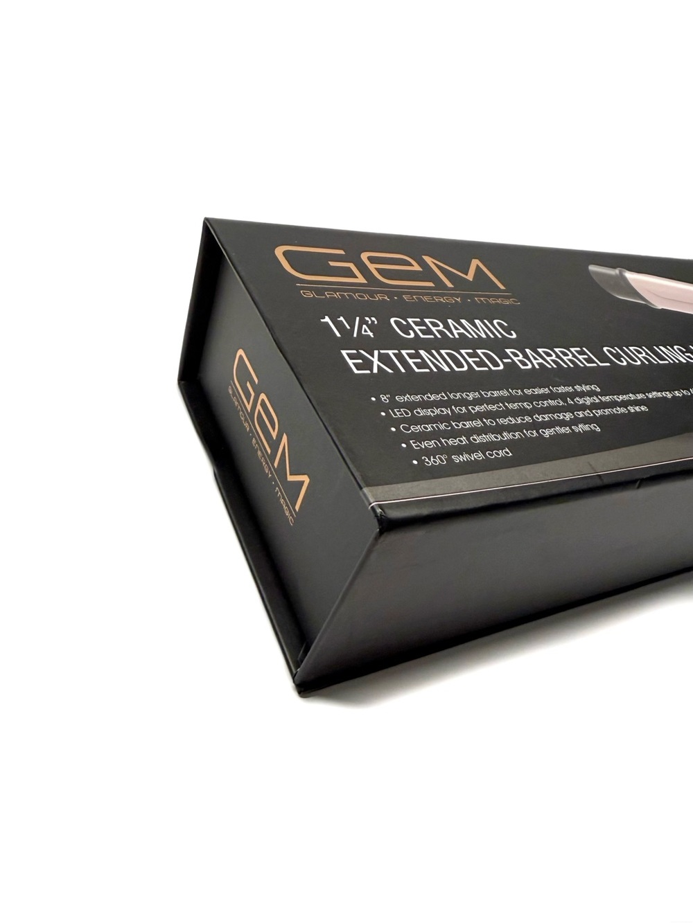 GEM 1¼" Ceramic Extended-Barrel Curling Iron NWT - Picture 9 of 10